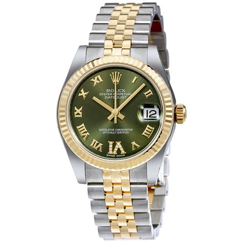 rolex datejust lady 31 green dial without diamonds|rolex datejust 31mm diamond bezel.